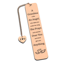 Load image into Gallery viewer, Gift for Grandma Christmas Valentine's Day Bookmark for Grandmother from Grandaughter Grandson Birthday Gifts for Grandma Nana Grammy Mother's Day Gift Grandmother Gift from Teens Kid New Grandma Gift