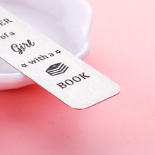 Load image into Gallery viewer, Bookmark for Women Teen Girls Inspirational Gifts for Book Lover Friends Graduation Birthday Gift for Students Female Inspirational Reader Gifts Never Underestimate The Power of A Girl with A Book