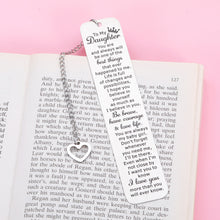 Load image into Gallery viewer, Daughter Birthday Gift Christmas to My Daughter from Mom, Inspirational Bookmark for Teen Daughter 16th 18th 21st Birthday Gift for Teen Girls Graduation Back to School Gifts for Her