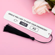 Load image into Gallery viewer, Anime Bookmark Funny Bookmark for Final Fantasy Fans Teen Boys Girls Son Daughter Reading Gift for Booklover Christmas Birthday Gifts Would You Like to Save Your Progress