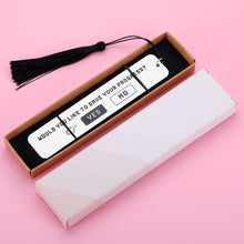 Load image into Gallery viewer, Anime Bookmark Funny Bookmark for Final Fantasy Fans Teen Boys Girls Son Daughter Reading Gift for Booklover Christmas Birthday Gifts Would You Like to Save Your Progress