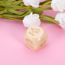 Load image into Gallery viewer, Date Night Ideas for Boyfriend Girlfriend Food Decision Dice Gag Gift for Him Her Christmas for Couple 5th Wood Anniversary Wedding Gifts Valentines Birthday Gifts for Men Women