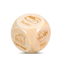 Load image into Gallery viewer, Date Night Ideas for Boyfriend Girlfriend Food Decision Dice Gag Gift for Him Her Christmas for Couple 5th Wood Anniversary Wedding Gifts Valentines Birthday Gifts for Men Women