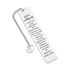 Load image into Gallery viewer, Mom Gift Bookmark for Women Mothers Day from Son Daughter Appreciation Gifts for Mom Birthday Valentines Christmas Stocking Gifts for Mother Mommy Grandma from Teen Kids I Love You Mom Book Lover Gift