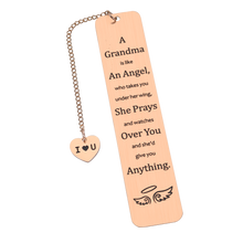 Load image into Gallery viewer, Gift for Grandma Christmas Valentine's Day Bookmark for Grandmother from Grandaughter Grandson Birthday Gifts for Grandma Nana Grammy Mother's Day Gift Grandmother Gift from Teens Kid New Grandma Gift