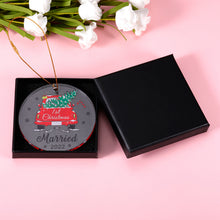 Load image into Gallery viewer, Christmas Ornament 2022 First Christmas Married Ornament for Married Wedding Ornament New Couples Wedding Gifts for Couple Christmas Tree Engagement Gift Wedding Presents for Bride and Groom