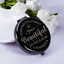 Load image into Gallery viewer, XPENMULBOJA Christmas Stocking Stuffers for Women Compact Makeup Mirror Gift for Teen Girls Women Daughter Mom Women Birthday Gift Ideas for Bestfriend Valentines Day for Girlfriend Wife (Black)