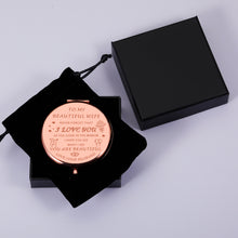 Load image into Gallery viewer, Stocking Stuffers for Wife Christmas for Her Compact Mirror Wife Gifts from Husband I Love You Wife Gift Makeup Mirror Romantic Gift for Her Birthday Wedding Anniversary Valentines Mothers Day