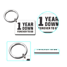 Load image into Gallery viewer, 1 Year Anniversary Keychain Gift for Him Her Husband Wife 1st Wedding Engagement Dating Anniversary Key Chain Gifts for Boyfriend Girlfriend Hubby Wifey Christmas Valentines's Day Gift for Couples