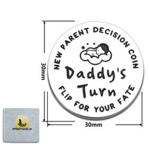 Load image into Gallery viewer, Gifts for New Dad Mom Decision Coins Parents Pregnancy Gift for First Time Daddy Mummy to be Funny Baby Shower Father's Mother's Day Coin for Husband Wife Christmas Birthday Present for Women Men