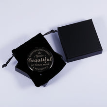 Load image into Gallery viewer, XPENMULBOJA Christmas Stocking Stuffers for Women Compact Makeup Mirror Gift for Teen Girls Women Daughter Mom Women Birthday Gift Ideas for Bestfriend Valentines Day for Girlfriend Wife (Black)