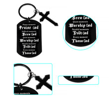 Load image into Gallery viewer, Christian Keychain Gifts for Women Men Inspirational Religious Faith Keychain for Family Friends Godkids Christmas Baptism Keyring for Boys Girls First Communion Confirmation Easter Stocking Stuffers