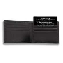 Load image into Gallery viewer, Engraved Wallet Insert Card for Him, Anniversary Valentine’s Day Gifts for Husband Boyfriend, Engagement Birthday Mini Love Card for Fiance Fiancee Groom Bride, New Year Stocking Stuffer Present Card