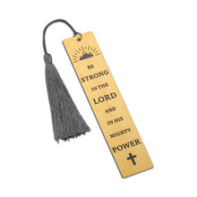 Load image into Gallery viewer, Inspirational Gift for Women Men Christian Bible Verse Bookmark with Tassel for Daughter Son Friends Christmas Baptism Religious Present for Godchild Family Graduation Confirmation Double-Side