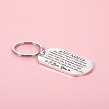 Load image into Gallery viewer, Boyfriend Gifts keychain for Him from Girlfriend, To My Man Gift Key Chain for Husband from Wife, Valentine’s Day Birthday Gifts for Fiance Hubby, Wedding Father’s Day Christmas Keepsake