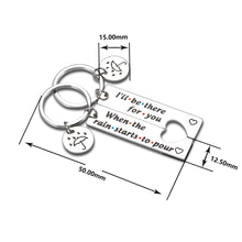 Load image into Gallery viewer, Best Friend Keychain for Women Men Friends TV Show Gifts for Boyfriend Girlfriend Husband Wife Birthday Christmas Wedding Valentine Couple Gift for BFF Friendship Sister Besties Jewelry 2Pcs