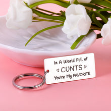 Load image into Gallery viewer, Stocking Stuffers for Husband Wife Birthday Gifts for BFF Him Her Keyring Offensive C Word Gift for Boyfriend Girlfriend 30th 40th 50th 60th Birthday Present Anniversary Keyring for Women Men