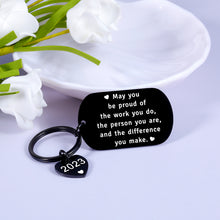 Load image into Gallery viewer, Christmas Gifts for Coworkers Employee Coworker Gift for Women Men Going Away Gifts Moving Keychain for Coworker Leaving gifts for appreciation Gifts Thank You Office Birthday 2023 Stocking Stuffers