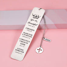 Load image into Gallery viewer, XPENMULBOJA Inspirational Christian Grad Gifts Bookmark - 2022 Graduation Gifts for Girls Women, 2022 Baptism Confirmed Gifts for Daughter Sister, Bible Verse Religious Graduation Church Bulk Gifts