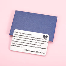 Load image into Gallery viewer, Anniversary Wallet Card for Him Husband Boyfriend from Wife Girlfriend Valentines Day Christmas Wallet Insert Card for Women Men Hubby Wifey Wedding Engagement Gifts for Fiance Fiancee Groom Bride