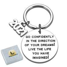 Load image into Gallery viewer, 2021 Graduation Gift Keychain, Inspirational Grad Gifts for Her/Him High School Graduate Present Class of 2021 Christmas, Thanksgiving, Coming-of-Age Gifts Women Men Girl Boy Daughter Son from Dad Mom