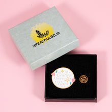 Load image into Gallery viewer, Pride and Prejudice Gifts Pin for Women, Mental Health Awareness Pin Badge My Courage Always Rises, P&P Merchandise Gift for Jane Austen Fans, Inspirational Feminist Gift Literary Gift for Friends BFF