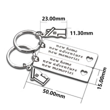 Load image into Gallery viewer, 2PCS New Home Housewarming Gift for Women Men New Homeowner First Home for Couple Friend Daughter Son New House for Family BFF Coworker Real Estate Closing Moving in Jewelry