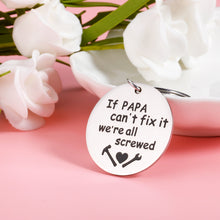Load image into Gallery viewer, Dad Christmas Fathers Day Keychain Gifts from Daughter Son Daddy Birthday Valentine Gift for Stepdad New Dad to Be Husband from Kids Stepdaughter Wife Father of The Bride Wedding Presents Men Him