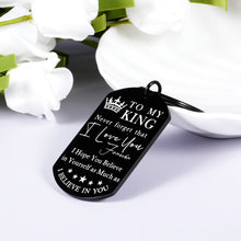 Load image into Gallery viewer, Keychain for Boyfriend, to My Man Birthday Wedding Engagement Gift Anniversary Husband Keychain from Wife Lover Fiance Christmas Valentine’s Day Present for Hubby Fathers Day Keyring Keepsake for Him