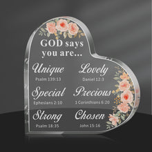 Load image into Gallery viewer, Christian Gifts Stocking Stuffers for Women Inspirational Bible Scripture Gifts for Girls Prayers Religious Motivational Paperweight Decorations Positive Table Decor Keepsake for Birthday Christmas