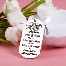 Load image into Gallery viewer, Gifts Keychain for Uncle from Niece Nephew Best Uncle Ever Gifts Key Chain for Uncle Day Fathers Day Birthday Christmas Present Keyring for Men Males Uncles Thank You Gifts from Boys Girls Kids