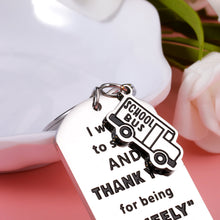 Load image into Gallery viewer, School Bus Driver Gift Keychain for Men Women Bus Driver Appreciation Gifts for Birthday Christmas Thank You School Bus Drivers Keychain for Gradaution Holiday Thanksgiving Day School Bus Charm