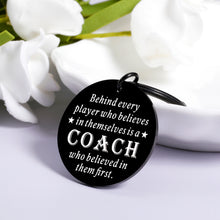 Load image into Gallery viewer, Coach Cheer Gift Keychain for Men Women Appreciation Key Chain Present for Football Basketball Baseball Coach Sports Match Thank You Keyring for Softball Swimming Coach Birthday Christmas Retirement