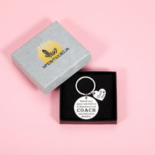 Load image into Gallery viewer, Coach Thank You Gift Keychain for Men Women Appreciation Key Chain Present for Football Basketball Baseball Coach Sports Match Cheer Keyring for Softball Swimming Coach Birthday Christmas Retirement