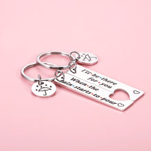 Load image into Gallery viewer, Best Friend Keychain for Women Men Friends TV Show Gifts for Boyfriend Girlfriend Husband Wife Birthday Christmas Wedding Valentine Couple Gift for BFF Friendship Sister Besties Jewelry 2Pcs