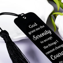 Load image into Gallery viewer, Sobriety Recovery AA Gifts Bookmark for Women Men Serenity Prayer Gift Christian Bookmark After Surgery Cancer Survivor Gifts Book Mark Inspirational Addiction Birthday Christmas Gifts for Friends