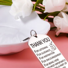 Load image into Gallery viewer, Thank You Gift Keychain for Boss Lady Mentor Appreciation Key Chain Gifts for Teacher Coach Birthday Christmas Leaving Retirement Gift for Leader Coworker Office Farewell Gift for Employee Manger
