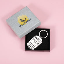 Load image into Gallery viewer, Keychain for Boyfriend To My Man Birthday Wedding Engagement Gift Anniversary Husband Keychain from Wife Fiance Christmas Valentine’s Day Present for Hubby Fathers Day Keyring Keepsake for Him, silver