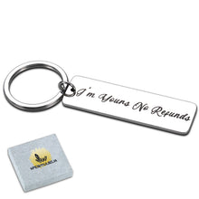 Load image into Gallery viewer, Couple Keychain Gifts for Boyfriend Birthday Wedding Anniversary Funny Gifts for Him Her Husband Fiance from Girlfriend Wife to Hubby Valentine Engagement Christmas Present for Groom Bride Women Men
