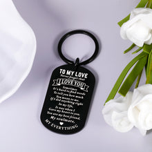 Load image into Gallery viewer, Gifts Keychain for Boyfriend Him from Girlfriend to My Love Gift Keyring for Husband from Wife Valentine Anniversary Birthday Gifts for Fiance Hubby Couples Wedding Father’s Day Christmas Present
