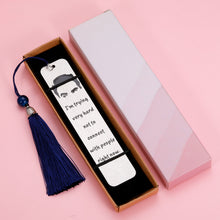Load image into Gallery viewer, SC TV Show Merchandise Gifts David Rose Bookmark for Women Men Funny Quote Items Bookmark for Book Lovers Humor Birthday Christmas Gift for SC Fans Friends I'm Trying Hard Not to Connect with People
