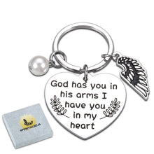 Load image into Gallery viewer, Memorial Gift for Loss of Loved One Sympathy Bereavement Keychain Gifts for Women Men Loss of Mother Father Family Friend Condolence Miscarriage gifts for Moms Pet Loss Anniversary Funeral Keyring