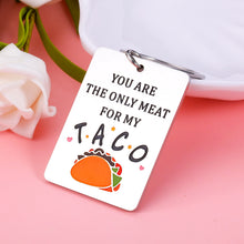 Load image into Gallery viewer, Christmas Gifts for Boyfriend Husband Naughty Stocking Stuffers Anniversary Valentines Keychain for Him I Love You Gifts for Finance Engagement Wedding Gift for Groom from Wife Girlfriend Taco Gifts