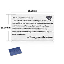Load image into Gallery viewer, Anniversary Wallet Card for Him Husband Boyfriend from Wife Girlfriend Valentines Day Christmas Wallet Insert Card for Women Men Hubby Wifey Wedding Engagement Gifts for Fiance Fiancee Groom Bride