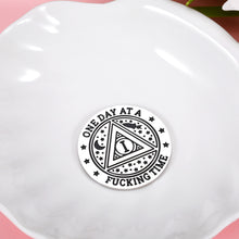 Load image into Gallery viewer, Get Well Soon Stocking Stuffers Gifts for Men Recovery Coins for 1 Year Sober Coin Gift Women Men AA Tokens One Day at a Fucking Time Coin Addiction Alcoholics Chemo Gifts Affirmation Gifts