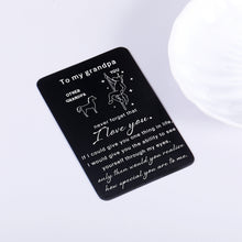Load image into Gallery viewer, Grandpa Christmas Gifts Stocking Stuffers Gift Wallet Metal Card Unique Gifts for Grandpa Fathers Day Gift Best Grandfather Gifts from Grandson Granddaughter Granddad Poppy Valentines Day for Opa