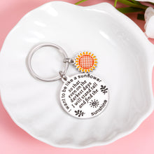 Load image into Gallery viewer, Sunflower Inspirational Gifts Keychain for Women Sunflower Key Chain for Her Girl Sunflower Lovers Spiritual Sunflower Floral Keyring for Female Friends BFF Sister Birthday Christmas Stocking Stuffers