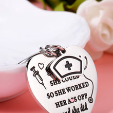 Load image into Gallery viewer, Nurse Gifts Keychain for Women Nursing Graduation Christmas Gifts for RN Nurses Practitioner Medical Students Encouragement Nurse Day Jewelry for Friend Medical Technician Birthday Stocking Stuffers