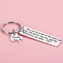Load image into Gallery viewer, Thank You Gift for Coworker Colleague Farewell Going Away Keychain for Leader Mentors Coach Team Members Inspirational Appreciation Keyring for Teacher Social Worker Women Men Boss Day Goodbye Jewelry