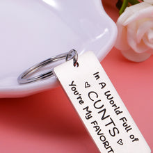 Load image into Gallery viewer, Stocking Stuffers for Husband Wife Birthday Gifts for BFF Him Her Keyring Offensive C Word Gift for Boyfriend Girlfriend 30th 40th 50th 60th Birthday Present Anniversary Keyring for Women Men